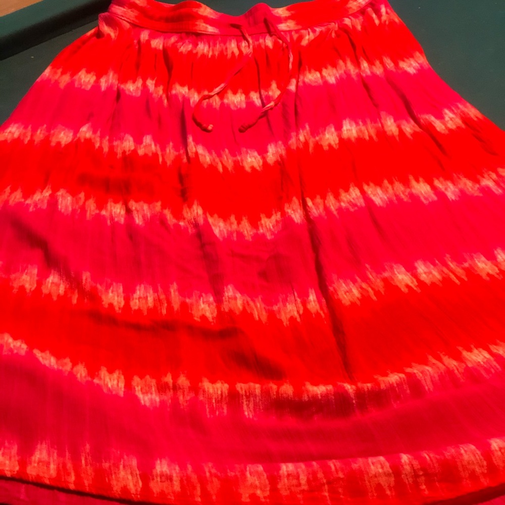 Long Maxi Tye-Dyed Skirt